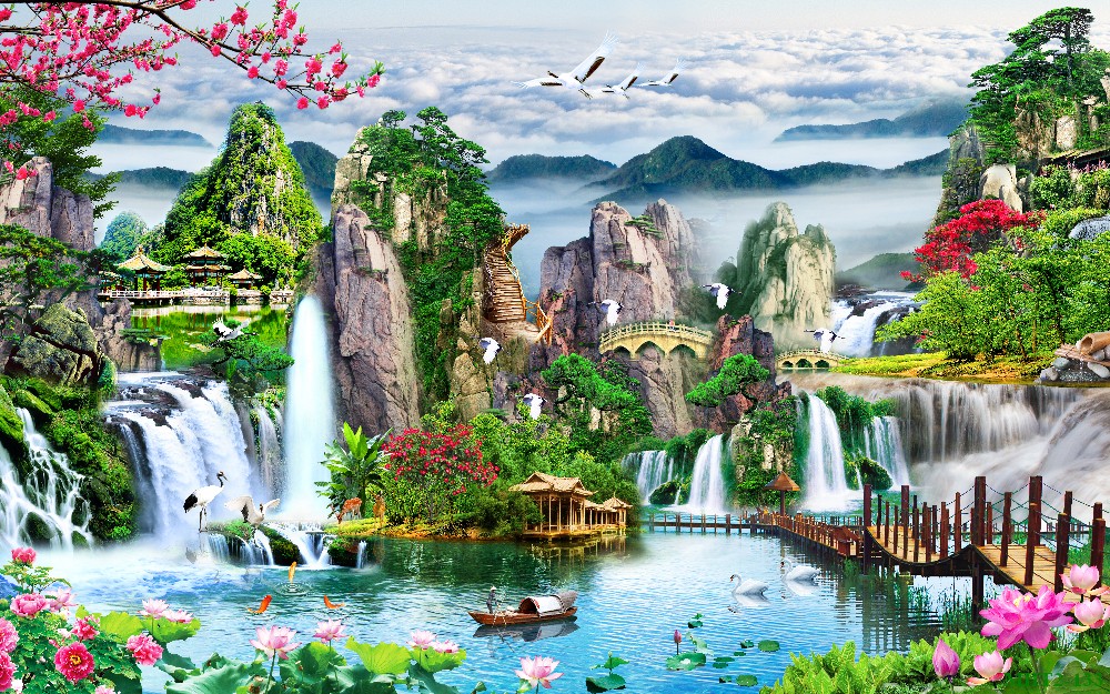 Phong cảnh sơn thủy hữu tình MHT2-133